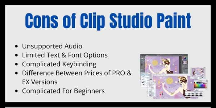 Cons of Clip Studio Paint