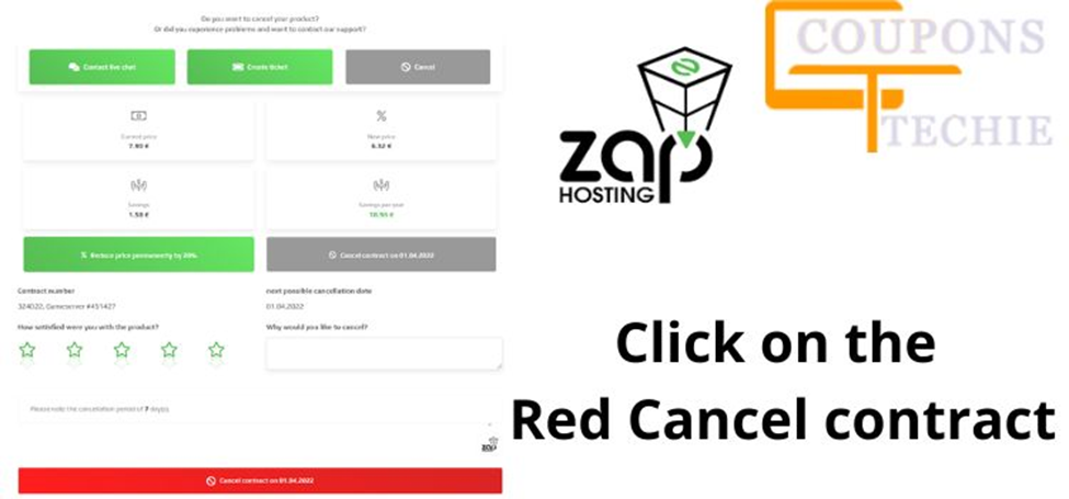 Red cancel contract