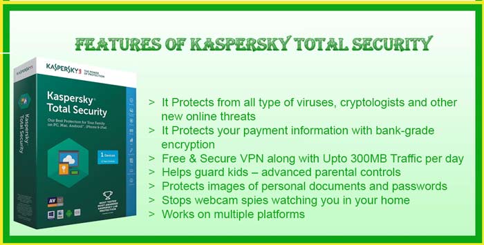 kaspersky total security features